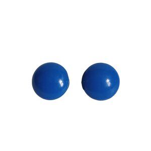 Vibrant Blue Oversized Round Acrylic Plastic Post Back Fashion Stud Earrings